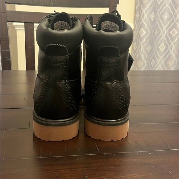 Timberland 6” Premium Brogue Boots new black Men’s Size 9 - Picture 11 of 14